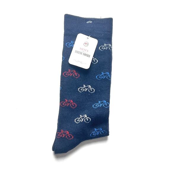Bicycle Print  Logo Design Multi-color Style Crew Socks NWT - Picture 3 of 8
